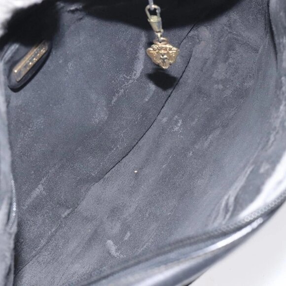 GUCCI Micro GG Supreme Shoulder Bag PVC Black Gold 001 22 1053 Auth BA3301 - Picture 10 of 16